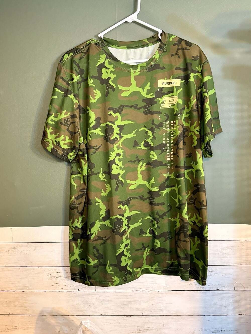 Nike Purdue Boilermakers Shirt XL Militaryβ Appreciation Camo Dri-Fit Tee
